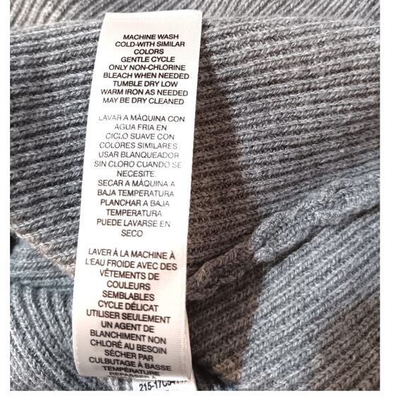 CHICO'S 2 Cowl Neck Sweater LG/12 Very Soft Gray Casual Work Office Career - Picture 7 of 8